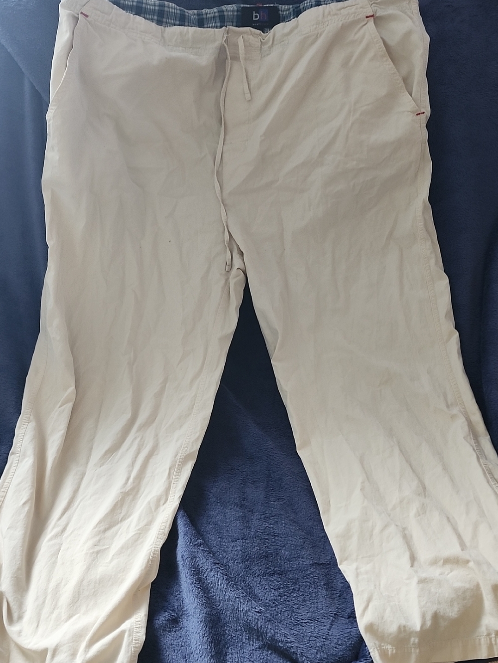 Beige Drawstring men’s/womens Casual Pants Relaxed Fit